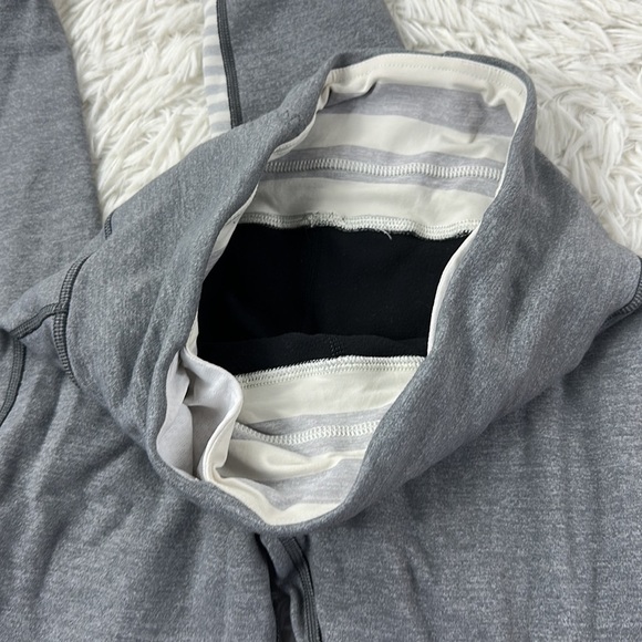 Lululemon Runder Under Pant Heathered Slate Macro Micro Stripe Polar - Picture 3 of 5